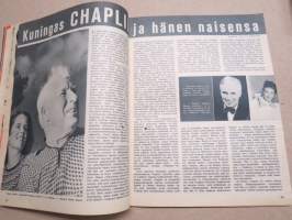 Apu 1958 nr 36, Avun reportterit hiljaisessa maailmassa, He pelastuivat räjähtävästä reaktiokoneesta, Valkokankaan kuningas ja hänen naisensa, Hiljainen maailma, ym.