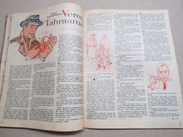 Apu 1958 nr 36, Avun reportterit hiljaisessa maailmassa, He pelastuivat räjähtävästä reaktiokoneesta, Valkokankaan kuningas ja hänen naisensa, Hiljainen maailma, ym.