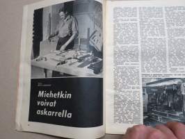 Rautaviesti 1964 nr 7, Nykyaikaiset saumaustarvikkeet, Tee-Se-Itse, Askarteluhuone, Janne Rajamaa - Pudasjärvi, Pikval Oy, ym.