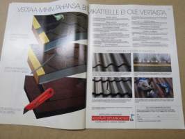 Tekniikan Maailma 1986 nr 9 B, Ovet autoille, Mökin sähköt, vesipumppuja, seinät &amp; katot, Öljyliekki lämmittää, Puolitoista kerrosta paalujen varaan, ym.