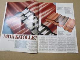 Tekniikan Maailma 1986 nr 9 B, Ovet autoille, Mökin sähköt, vesipumppuja, seinät &amp; katot, Öljyliekki lämmittää, Puolitoista kerrosta paalujen varaan, ym.