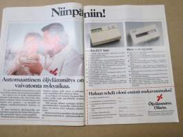 Tekniikan Maailma 1986 nr 9 B, Ovet autoille, Mökin sähköt, vesipumppuja, seinät &amp; katot, Öljyliekki lämmittää, Puolitoista kerrosta paalujen varaan, ym.