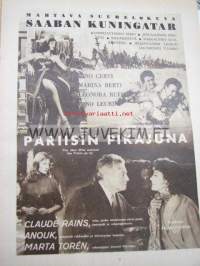 Elokuva-Aitta 1953 nr 24 (Kannessa Elina Pohjanpää) Mies ja synti elokuva, Coletten kuuluisat jalat, elokuva-arvosteluja mm. Niagara (kuva Marilyn), joulu tulee