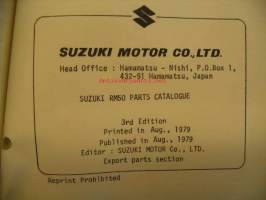 Suzuki RM50C 50N 50T 1980 parts catalogue varaosaluettelo