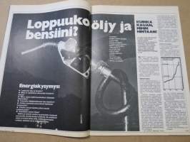 Tekniikan Maailma 1980 nr 1, Autoilijan energiasivut, Ylinopeuksien kurittaja, Unelmia Italiasta, Näin ostat käytetyn auton, Stereoääni kotielokuviin, ym.