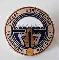 Gendarmerie nationale Ranska  - poliisin  merkki metallia 5,5 cm  - poliisi