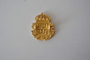 Olkapäämerkki Ruotsi ( 1953 )  - poliisin  merkki metallia 3x2,5  cm  - poliisi