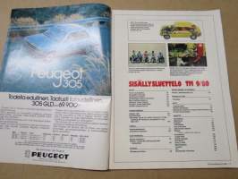 Tekniikan Maailma 1980 nr 9, Torinon autonäyttely 1980, Kotimainen sanoi hollantilainen, Fordilta uusi moottori -Puolipallossa palaa paremmin, Käytössä koettua, ym.