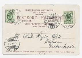 Turku  -  paikkakuntakortti kulkenut 1903
