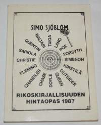 Rikoskirjallisuuden hintaopas 1987