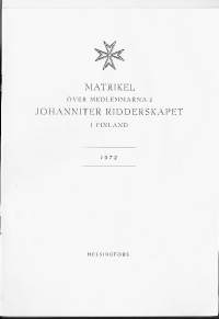 Matrikel över Johanniter ridderskapet i Finland 1972
