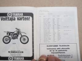 SM Moto-cross 125 cc 28.8.1983 - Suomen Cup 80 cc 27.8.1983, Espoo, Kolmperä - Espoon Moottorikerho -käsiohjelma / program