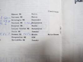 X Syysmotocross, Laitila - Krouvinummi, 23.8.1981 -käsiohjelma / program