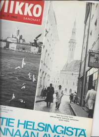 Viikkosanomat Viikko Sanomat 1965 nr 29 / Meritie Helsingistä Tallinnaan, Sairisto Segelskap 100 v , Michelangelo elää elokuvissa, Jorma Kinnunen