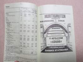 Danske Statsbaner - Färger 1971 - aikataulut, Tanskan  rautateitten lautta-aikataulut