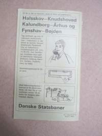 Danske Statsbaner - Färger 1971 - aikataulut, Tanskan  rautateitten lautta-aikataulut