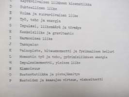Fysiikan harjoitustehtäviä osa I