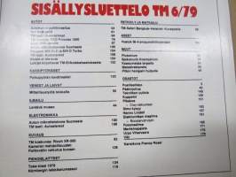 Tekniikan Maailma 1979 nr 6, Mittatilaustöitä telakalta, Plutonium -polttoaine ja myrkky, Autohullun pyhiinvaellus, Baikonurin kosmodrom,turva-pidosta on kysymys,ym.