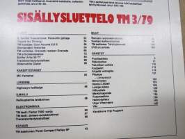 Tekniikan Maailma 1979 nr 3, Miten helikopterilla lennetään?, Talvi-työkoneet, Miksi haluamme tehdä autoja Amerikassa?, Iso Mustangi, Uusi sydän arkiautoon, ym.