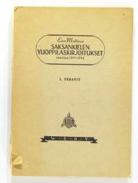 Saksankielen ylioppilaskirjoitukset vuosina 1919–1946