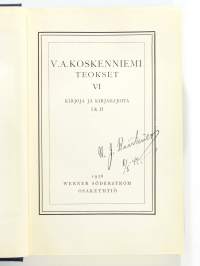 Teokset VI, kirjoja ja kirjailijoita I &amp; II
