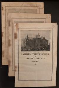 Lahden Yhteiskoulu ja Valmistavakoulu - Kertomukset vuosilta 1930-1934