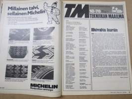 Tekniikan Maailma 1978 nr 18, Mitä auton käyttö todella maksaa?, Stereoyhdistelmät, Muutosten aika, Pieniin päin..., Huomiovalot, Lentokone nimeltä lintu, ym.