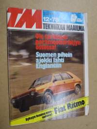 Tekniikan Maailma 1978 nr 12, Ole tarkkana perämoottoriöljyn ostossa!, Suomen pihein ajokki lähti Englantiin, Paluu Nasaan, Suomalainen tippa, Tomahawk, ym.