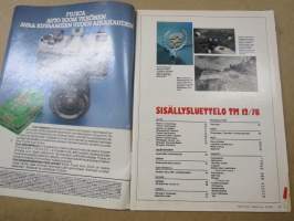 Tekniikan Maailma 1978 nr 12, Ole tarkkana perämoottoriöljyn ostossa!, Suomen pihein ajokki lähti Englantiin, Paluu Nasaan, Suomalainen tippa, Tomahawk, ym.