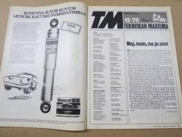 Tekniikan Maailma 1978 nr 12, Ole tarkkana perämoottoriöljyn ostossa!, Suomen pihein ajokki lähti Englantiin, Paluu Nasaan, Suomalainen tippa, Tomahawk, ym.