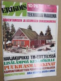 Tekniikan Maailma 1976 nr 10, Nalli - Remontti-suunnitelma riittää seuraavallekin sukupolvelle, Kahviautomaatit testissä, Siemenestä sadonkorjuuseen, ym.