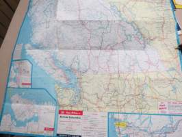 Esso British Columbia and Alberta -tiekartta / road map