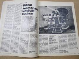Tekniikan Maailma 1974 nr 1, Vuoden auto 1974 pohjolassa, Tiedon paloista sukellusveneeksi, Milloin kosmonautit lentävät kuuhun,Jokapäiväiset jätteet kevytsoraksi,ym
