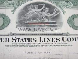 United States Lines Company -osakekirja