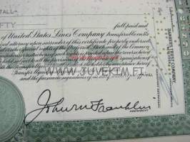 United States Lines Company -osakekirja