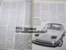 Tekniikan Maailma 1974 nr 13, Mitä tapahtui turvallisuusautolle?, General Motors gallialaisittain, Cyanolit - ja lasku viiteen, Swiss Buggy, ym.