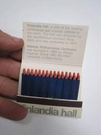 Finlandia Hall - Finlandiatalo (Alvar Aalto) - Helsinki Philharmonic Orchestra -mainostikkuvihko / matches