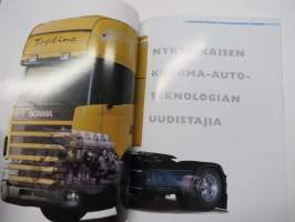 Scania - Voimaa ja sitkeyttä - kuorma-auto tuotantohyödykkeenä -myyntiesite / sales brochure