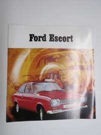 Ford Escort 1100 Std, Escort 1300 De Luxe, Escort GT, Escort farmariauto 19?? -myyntiesite / sales brochure