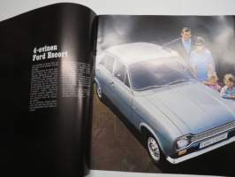 Ford Escort 1100 Std, Escort 1300 De Luxe, Escort GT, Escort farmariauto 19?? -myyntiesite / sales brochure