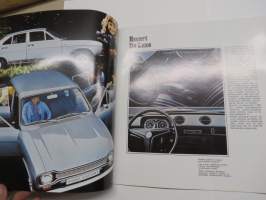 Ford Escort 1100 Std, Escort 1300 De Luxe, Escort GT, Escort farmariauto 19?? -myyntiesite / sales brochure
