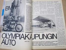 Tekniikan Maailma 1972 nr 5, Ilmojen keinutuoli, Video-posetiivi, BMW Olympia-kaupungin auto, Politisoitu liikenneturvallisuus, Suurin rengasuutuus 80 vuoteen?, ym.