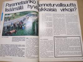 Tekniikan Maailma 1972 nr 5, Ilmojen keinutuoli, Video-posetiivi, BMW Olympia-kaupungin auto, Politisoitu liikenneturvallisuus, Suurin rengasuutuus 80 vuoteen?, ym.