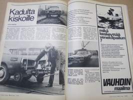 Tekniikan Maailma 1972 nr 5, Ilmojen keinutuoli, Video-posetiivi, BMW Olympia-kaupungin auto, Politisoitu liikenneturvallisuus, Suurin rengasuutuus 80 vuoteen?, ym.
