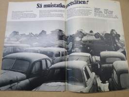 Tekniikan Maailma 1972 nr 5, Ilmojen keinutuoli, Video-posetiivi, BMW Olympia-kaupungin auto, Politisoitu liikenneturvallisuus, Suurin rengasuutuus 80 vuoteen?, ym.
