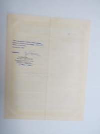 Nurmeksen Kauppaosakeyhtiö, Nurmes 1.12.1942, 1 000 mk, nr 1932 -osakekirja / share certificate