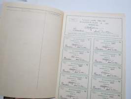 Ruukki Oy, Ruukki / Paavola, 1.11.1947, 1 osake 300 mk, nr 1507 -osakekirja / share certificate