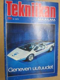 Tekniikan Maailma 1972 nr 6, Terhi tuo veneilyn riemut kaikkien ulottuville, Elektroniikka-näyttely Otaniemessä, Tuulilasi-sodassa heitetään isoja kiviä, ym.