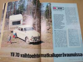 Tekniikan Maailma 1970 nr 8, 70 matkailu-perävaunua, Taloudelliset ja yhteiskunnalliset häiriöt ovat vain väliaikaisia, Avaruusalus joutaa vaikka museoon, ym.