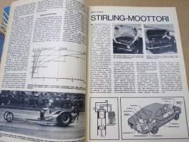 Tekniikan Maailma 1969 nr 4, Lontoon venenäyttely, Auton hyvä kiihtyvyys, Stirling-moottori, Nainen lukee koeajoa, Kissakoneita kotoa ja kaukaa, Audi a6, ym.